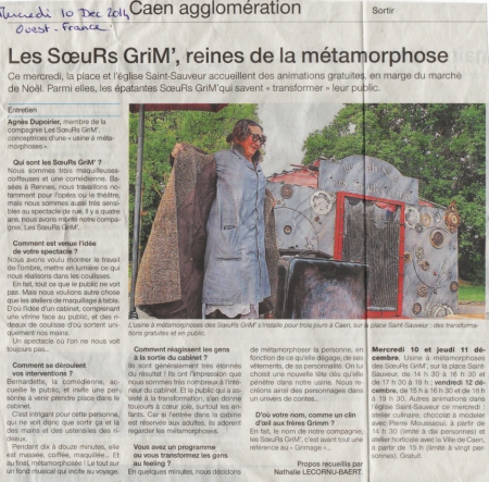 Caen 2014, article Ouest France
